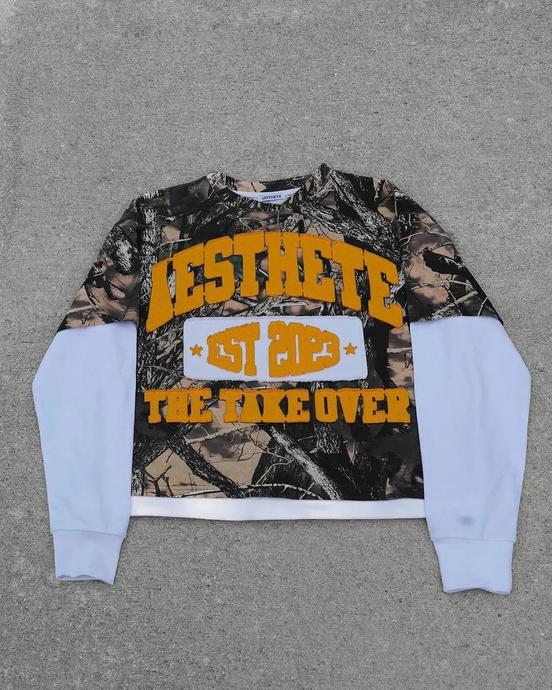 American street camouflage long sleeve pullover