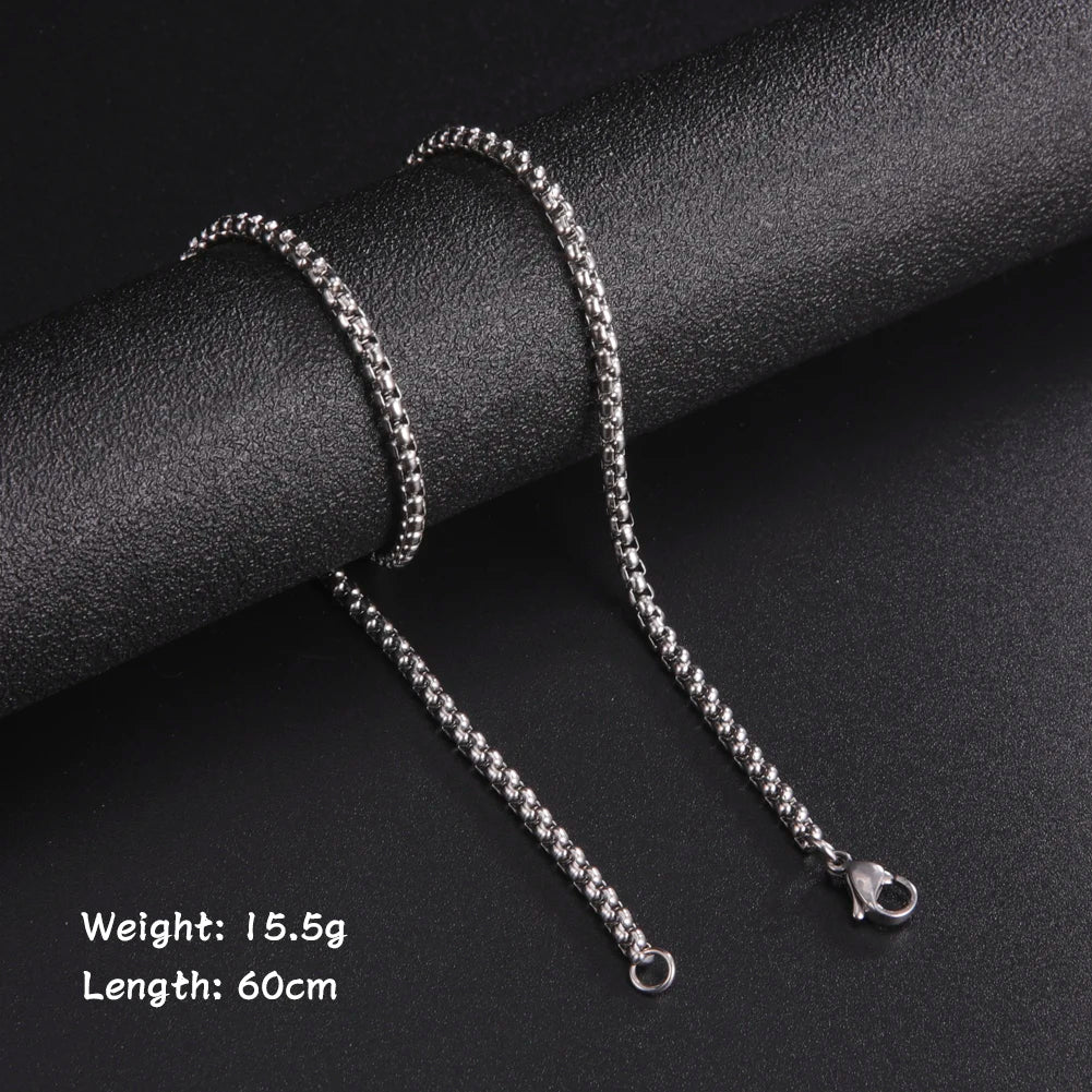 Men Stainless Steel Black Gold Color Link Chains