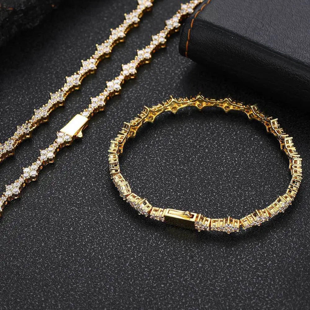 Iced Out Cubic Zirconia Tennis Bracelet