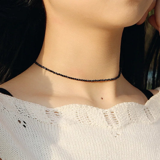 Simple Black Beads Choker For Women