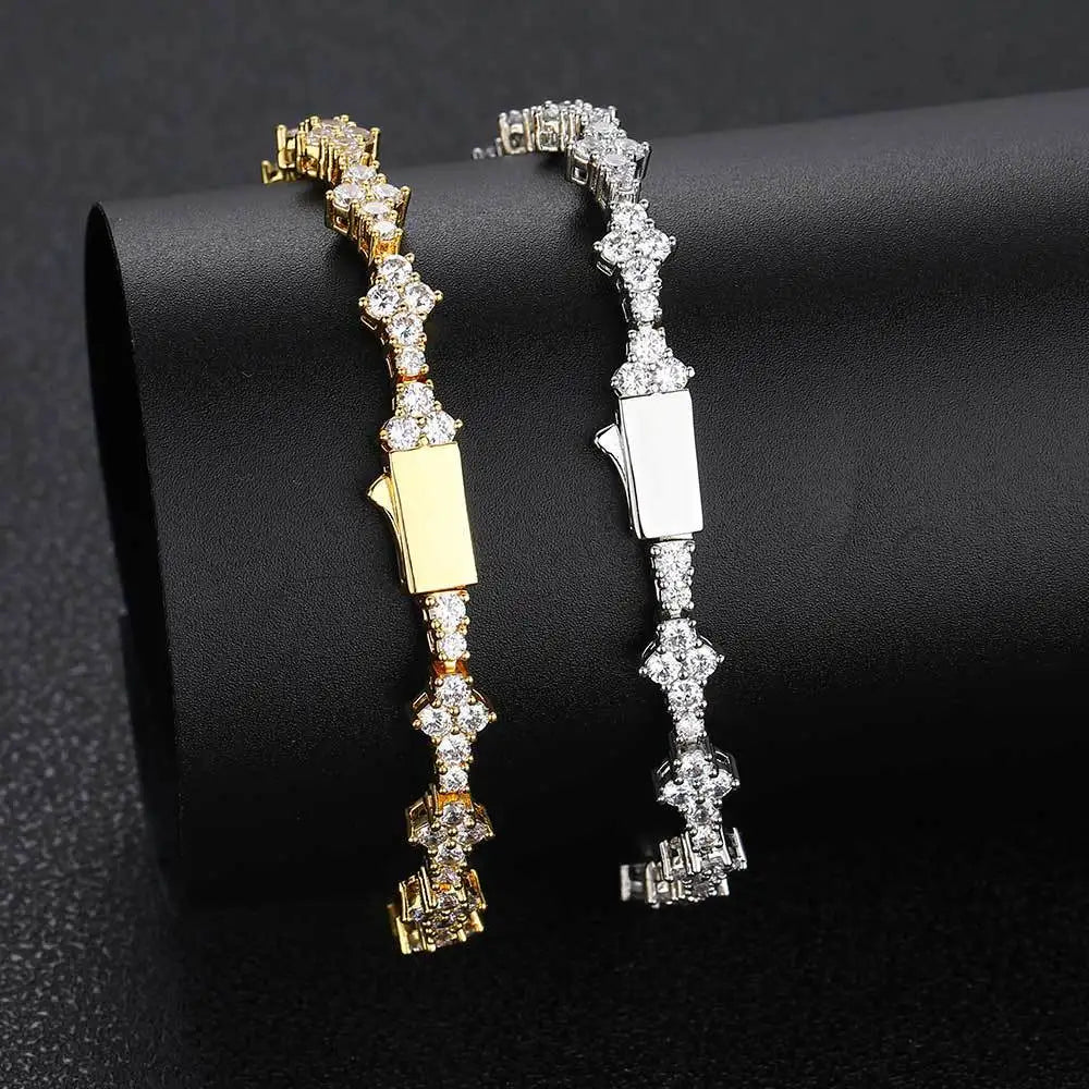 Iced Out Cubic Zirconia Tennis Bracelet