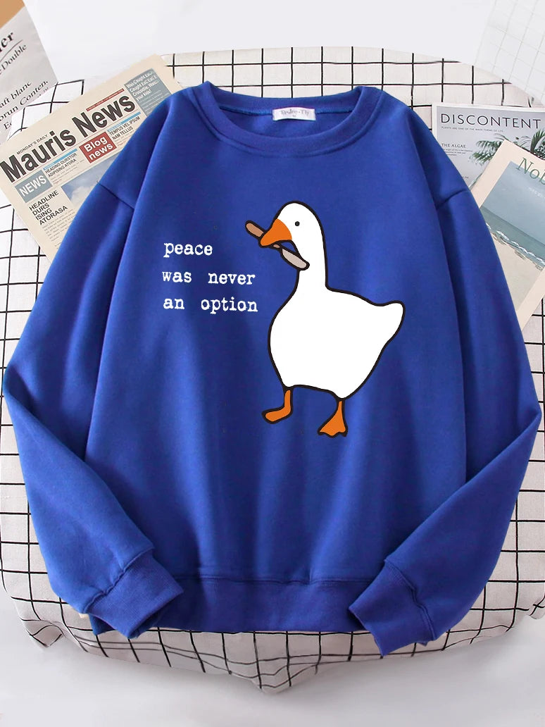 Peace Was Never An Option Goose Women Hoodies