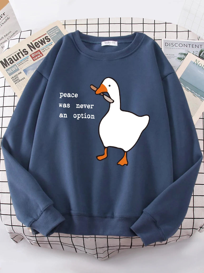 Peace Was Never An Option Goose Women Hoodies