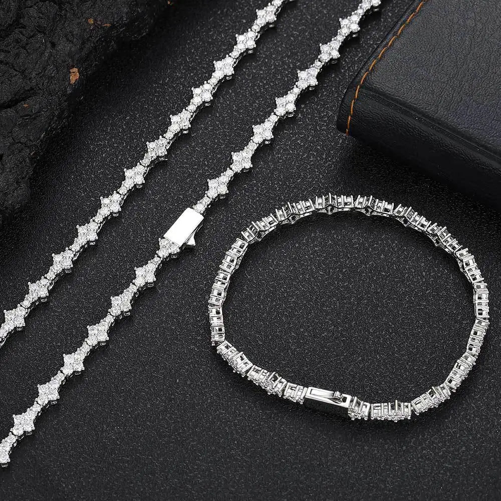 Iced Out Cubic Zirconia Tennis Bracelet