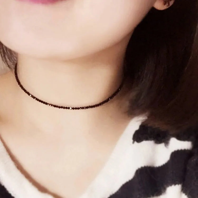 Simple Black Beads Choker For Women