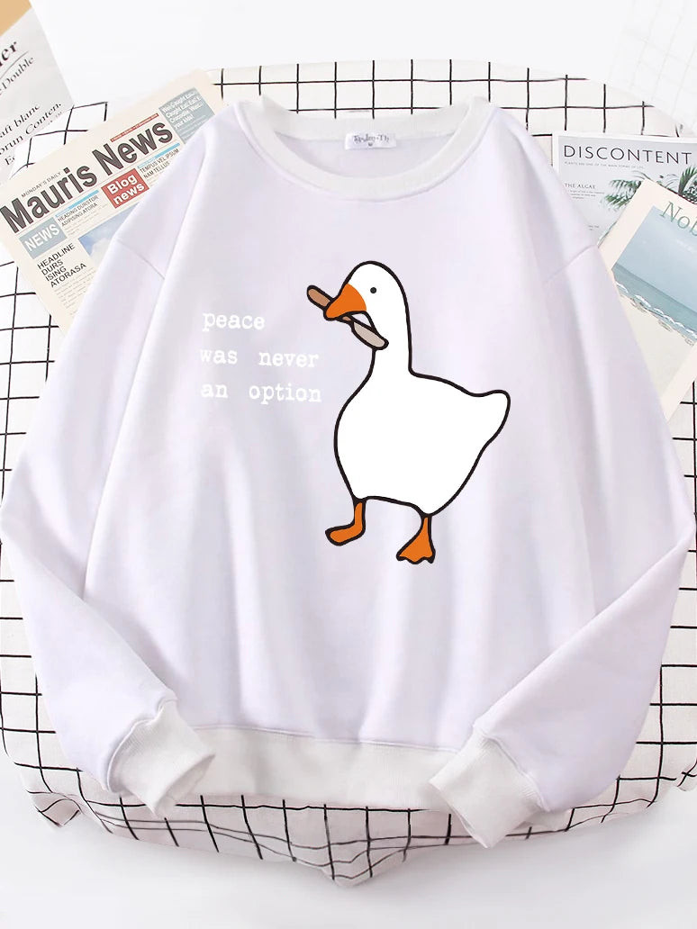 Peace Was Never An Option Goose Women Hoodies