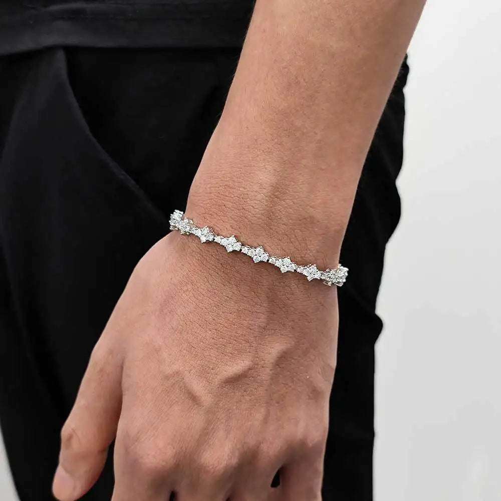 Iced Out Cubic Zirconia Tennis Bracelet
