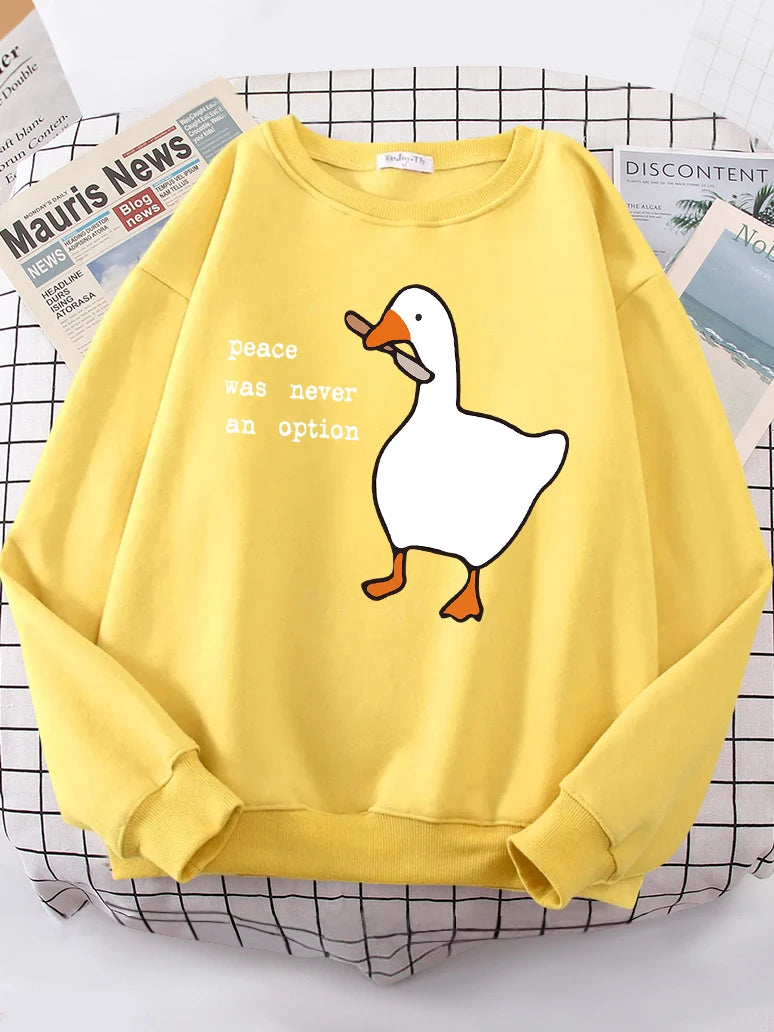 Peace Was Never An Option Goose Women Hoodies