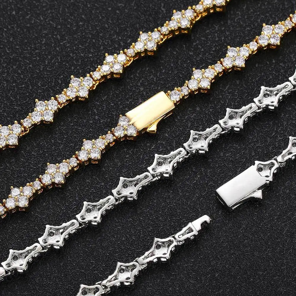 Iced Out Cubic Zirconia Tennis Bracelet