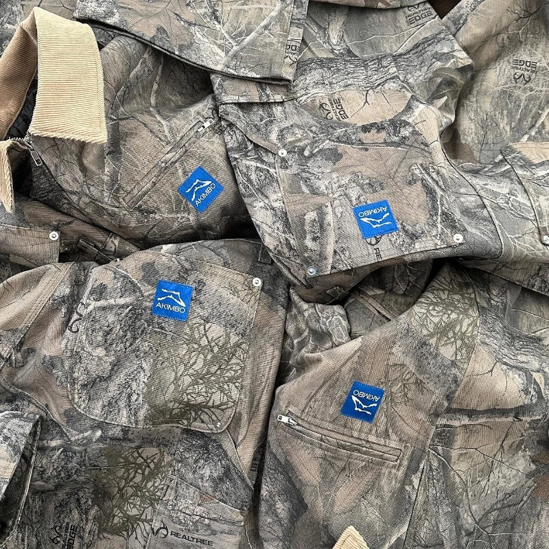 Y2K fashion camouflage men jacket