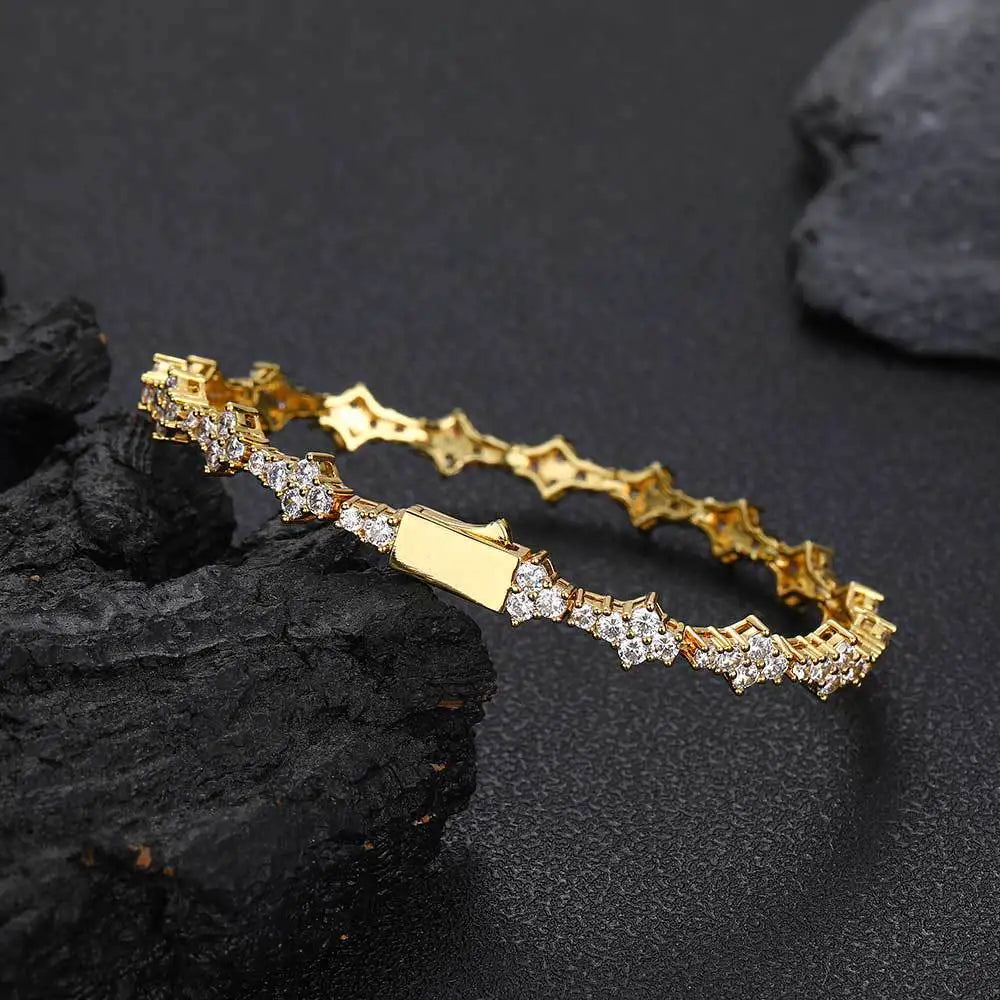 Iced Out Cubic Zirconia Tennis Bracelet