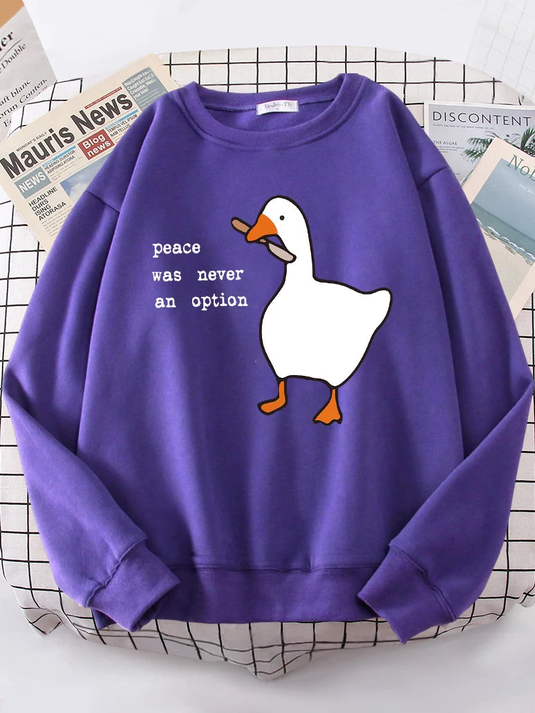 Peace Was Never An Option Goose Women Hoodies