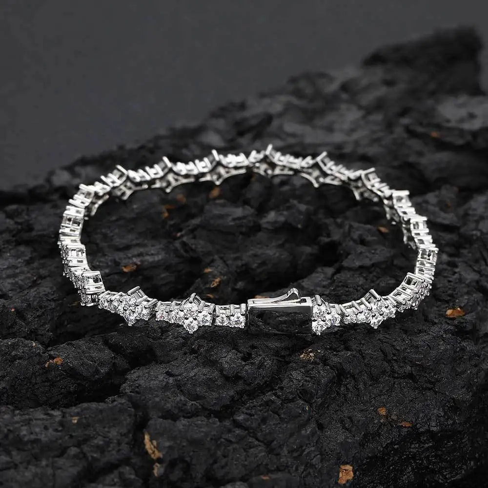 Iced Out Cubic Zirconia Tennis Bracelet