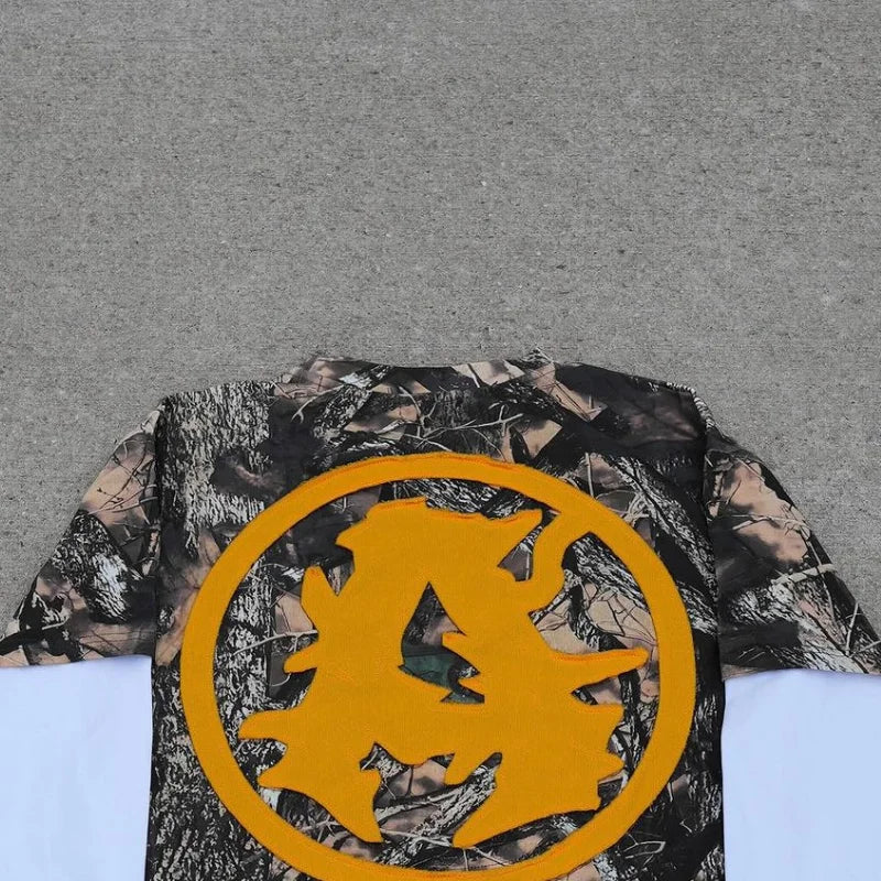 American street camouflage long sleeve pullover