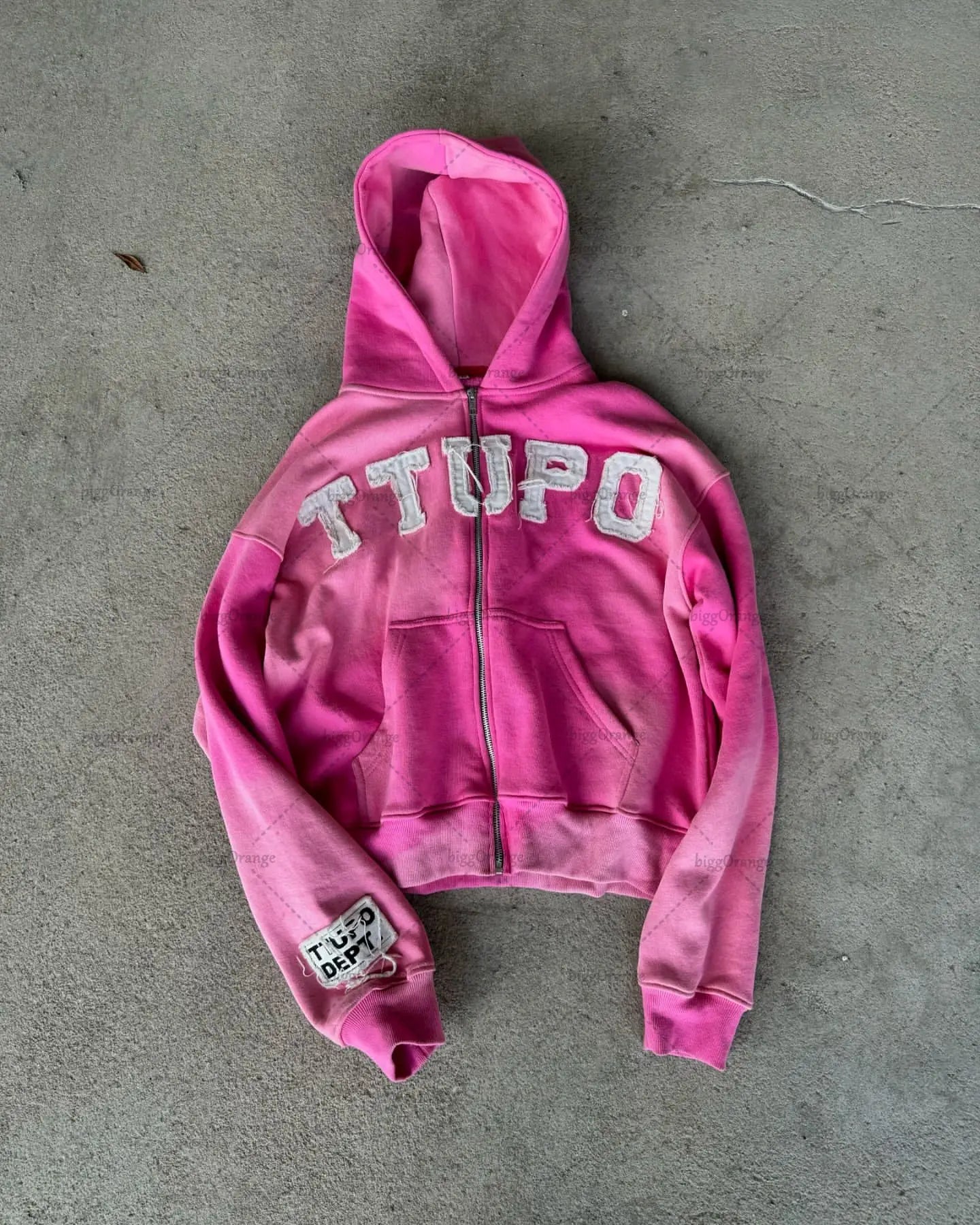 Number Embroidery Oversized Hoodie Women Y2K