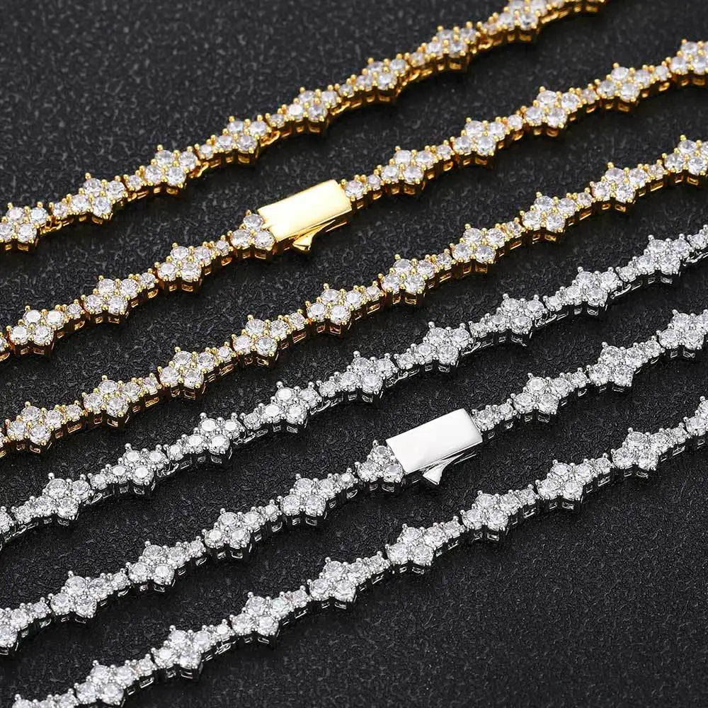 Iced Out Cubic Zirconia Tennis Bracelet