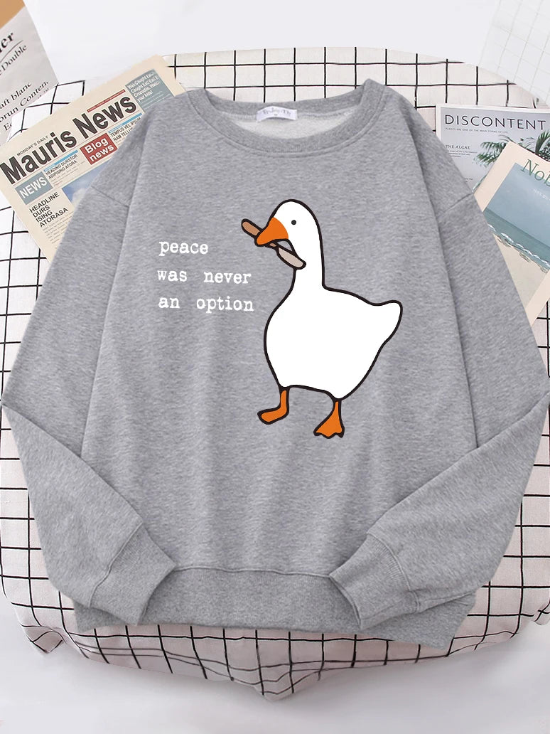 Peace Was Never An Option Goose Women Hoodies