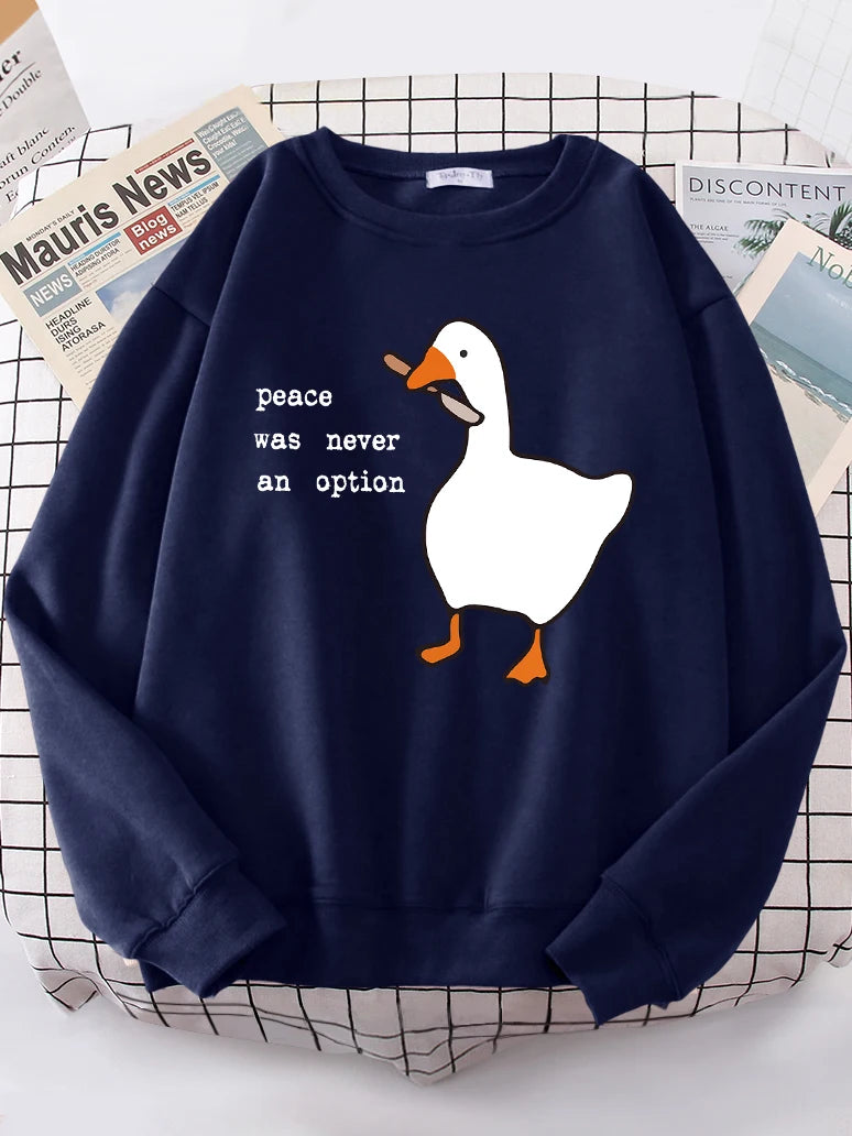 Peace Was Never An Option Goose Women Hoodies