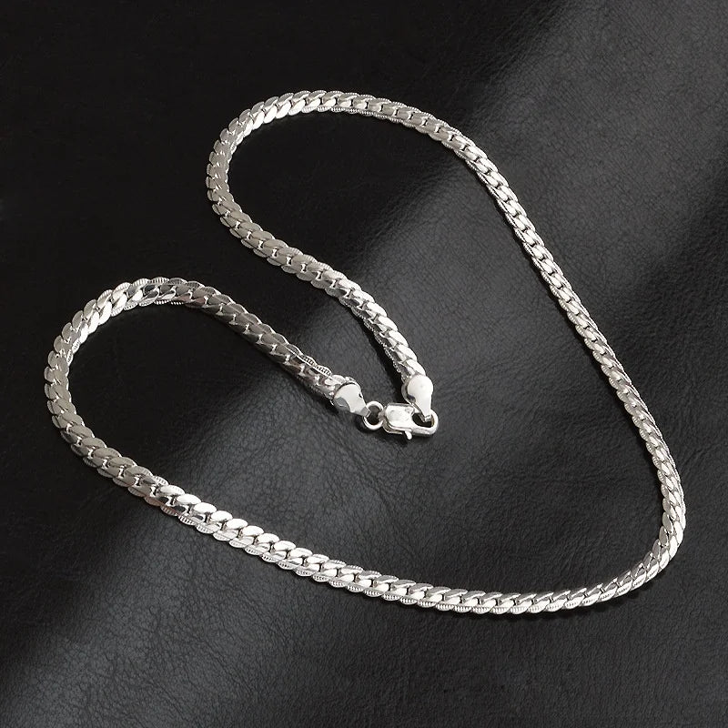 Luxury Silver 5mm Necklace Chain