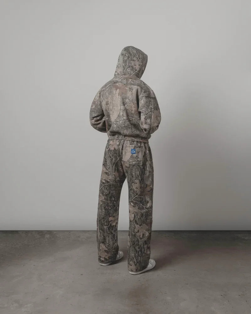 Baggy Camouflage Pattern Sweat Pants Men Oversized