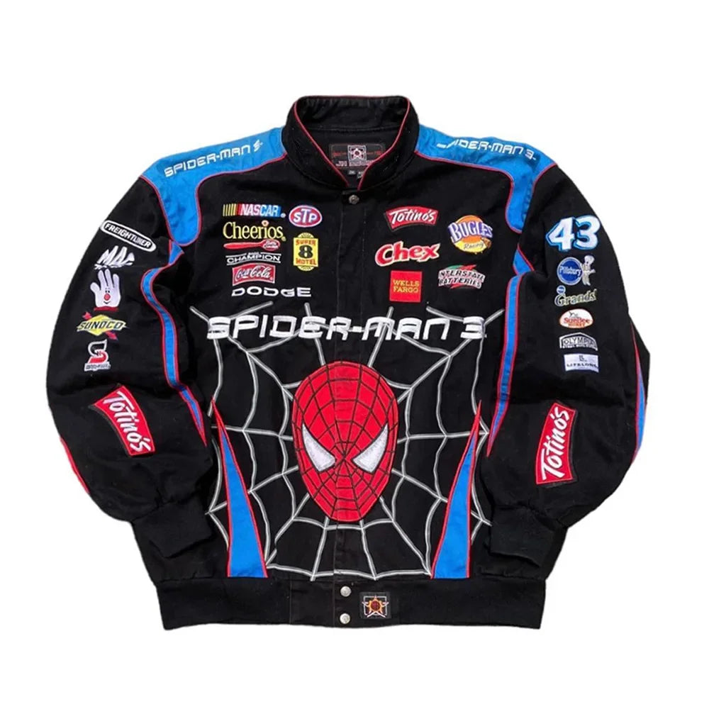 Spider Jacket Long Sleeve Motorcycle Jacket Mens