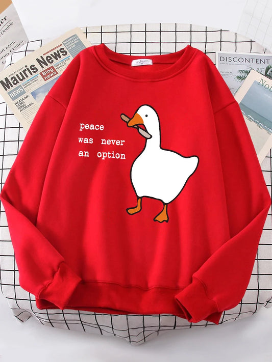 Peace Was Never An Option Goose Women Hoodies