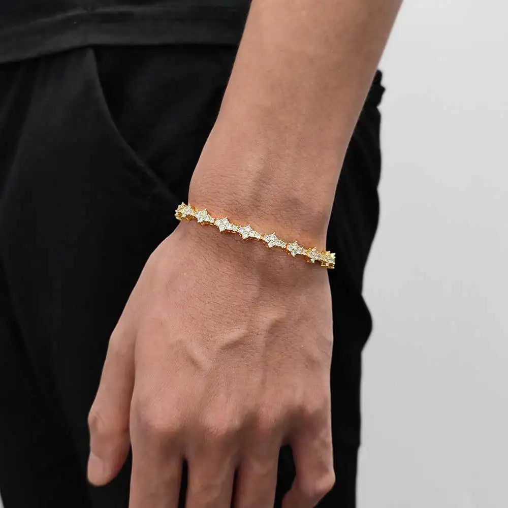 Iced Out Cubic Zirconia Tennis Bracelet