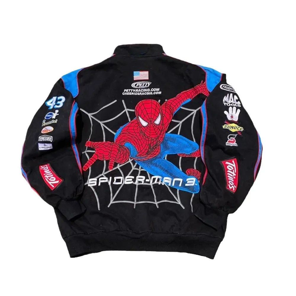 Spider Jacket Long Sleeve Motorcycle Jacket Mens