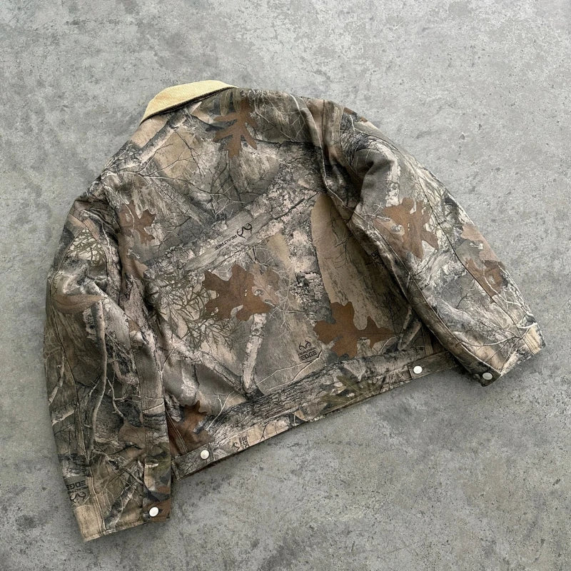 Y2K fashion camouflage men jacket