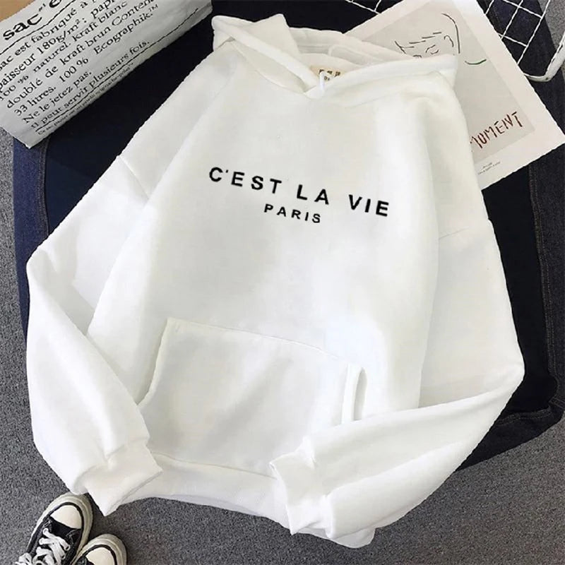 Women Loose Hoodies C'EST LA VIE