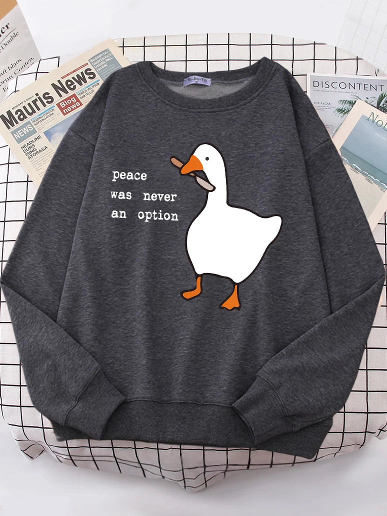 Peace Was Never An Option Goose Women Hoodies